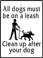 Dog on a Leash Sign