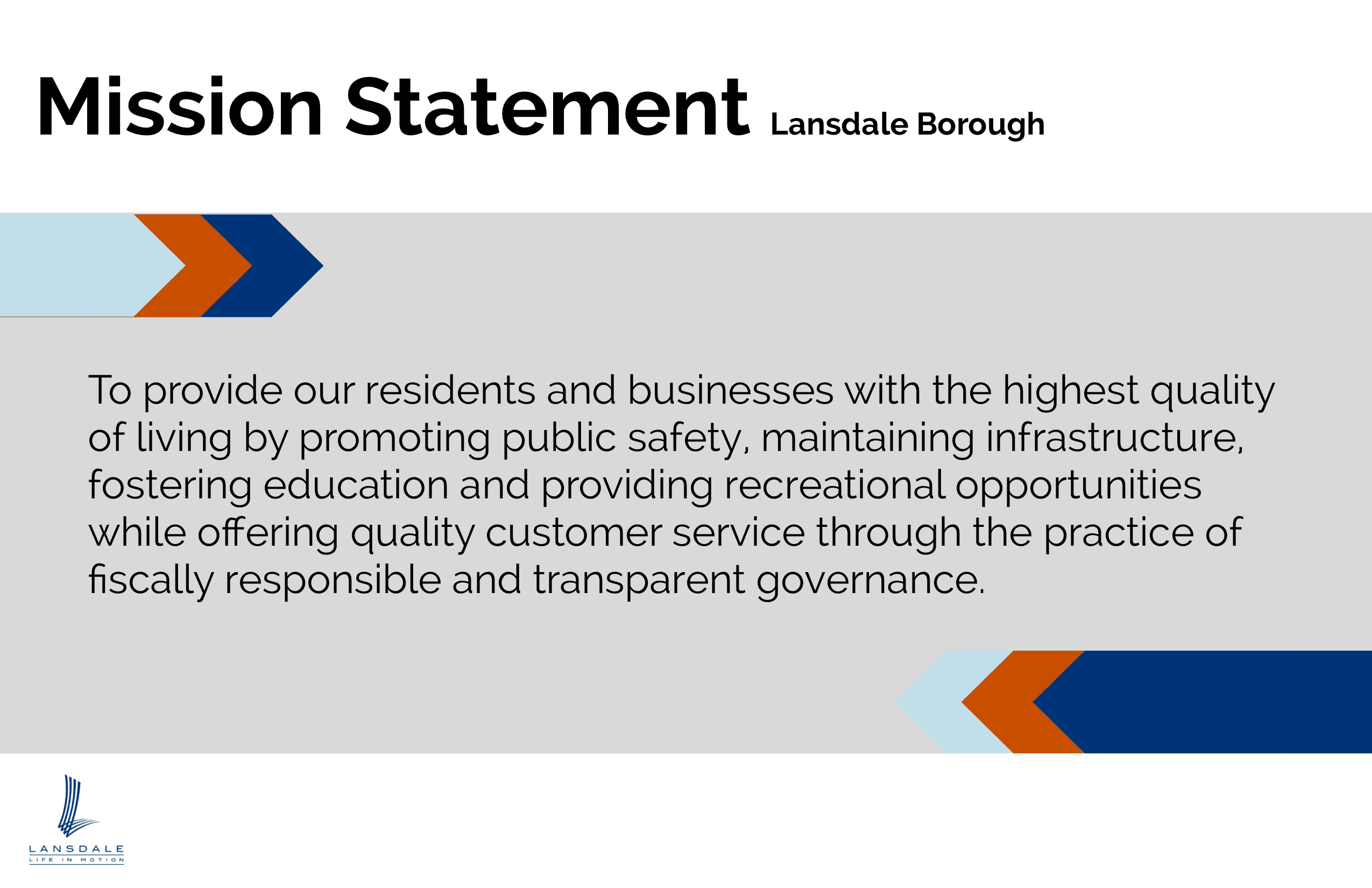 Mission Statement--stand alone